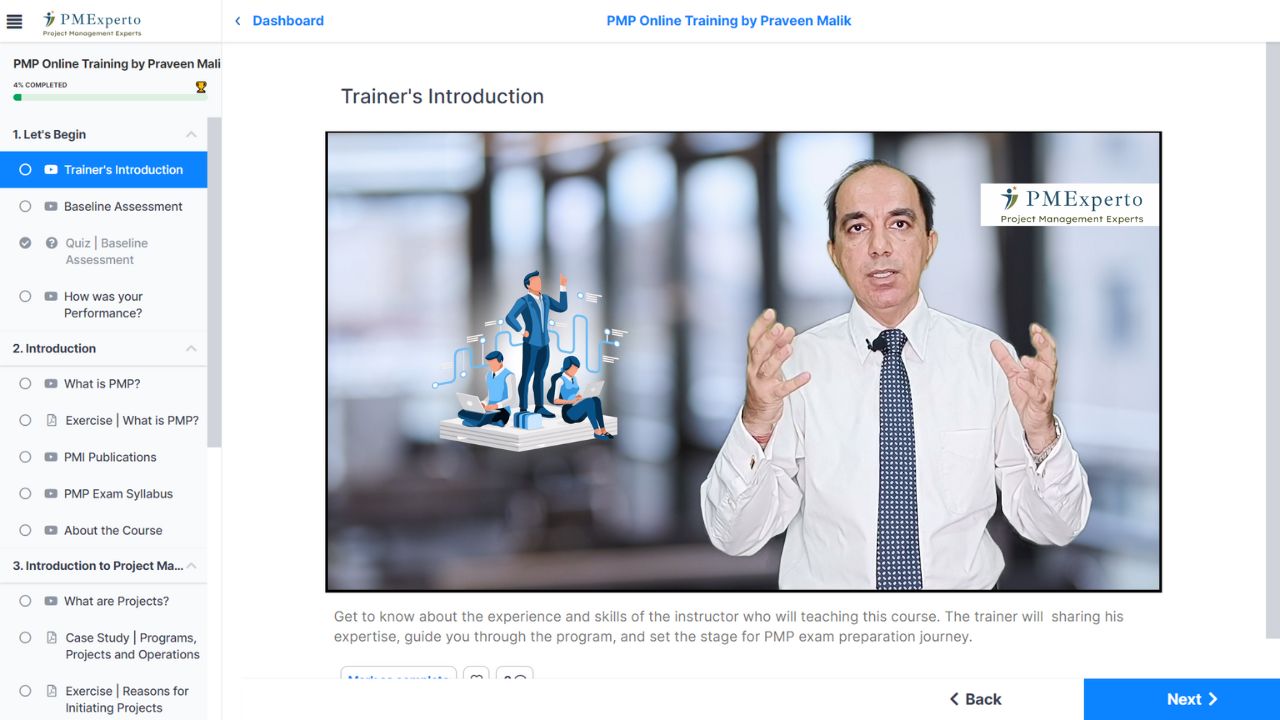 pmp Training intro screenshot
